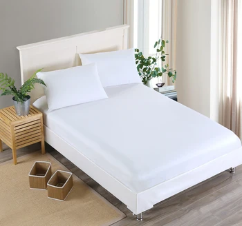 

SS Solid Color Fitted Sheet Set Sanding Pillowcases Bedding Set Bed Sheet with Elastic Band Mattress Cover Bed Linen