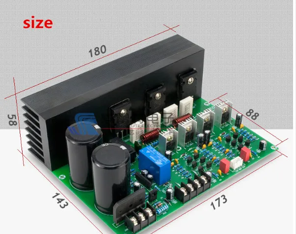 Плата усилителя breeze audio 2SC5200 2saeas C5200 1943 AC32V 150 вт * 2 сделай сам с защитным радиатором