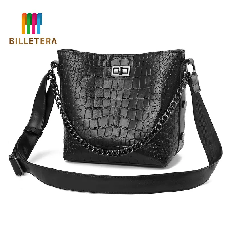 

BILLETERA Women Crocodile Shoulder Messenger Cross Body Bags