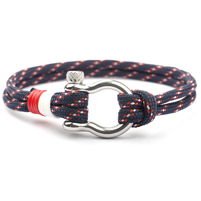 NIUYITID 2018 New Stainless Steel Buckle Men Bracelet Fashion Paracord Rope Navy Style Male Charm Braclet Jewelry High Quality (1)