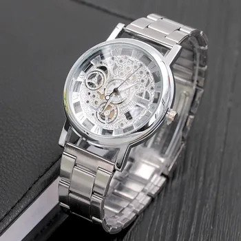 

Top luxury brand Geneva Fashion quartz Watch Women Men Casual Transparent Hollow watches stainless steel watch relogio feminino