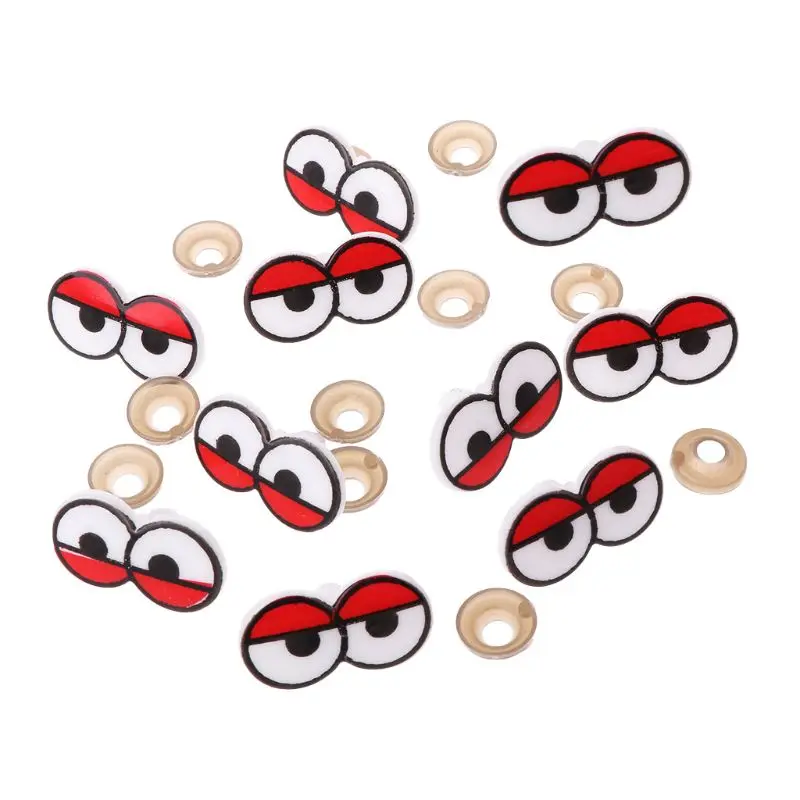 

10pcs/set Plastic Cartoon Safety Eyes For Toy Bear Doll Puppet Stuffed Animal Crafts Children DIY With Washers
