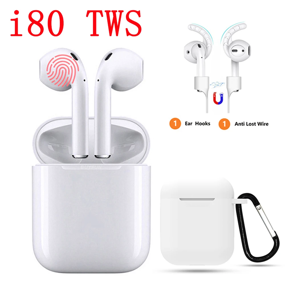 

2019 i80 TWS Pop-Up 1:1 Size Headset Air Bluetooth Earphones Touch Control Wireless Earbuds Pods PK i60 tws i20 tws i30 W1 Chip