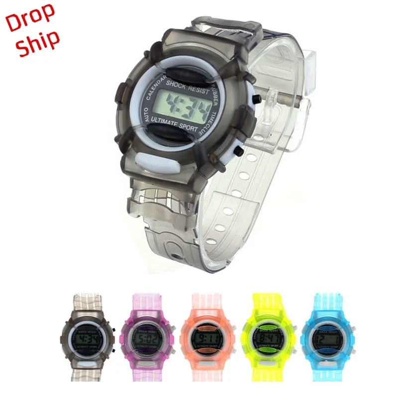 

FUNIQUE 2019 Fashion Boys Girls Children Students Wristwatches Waterproof Digital Silicone Wrist Sport Watch DROP SHIPPING