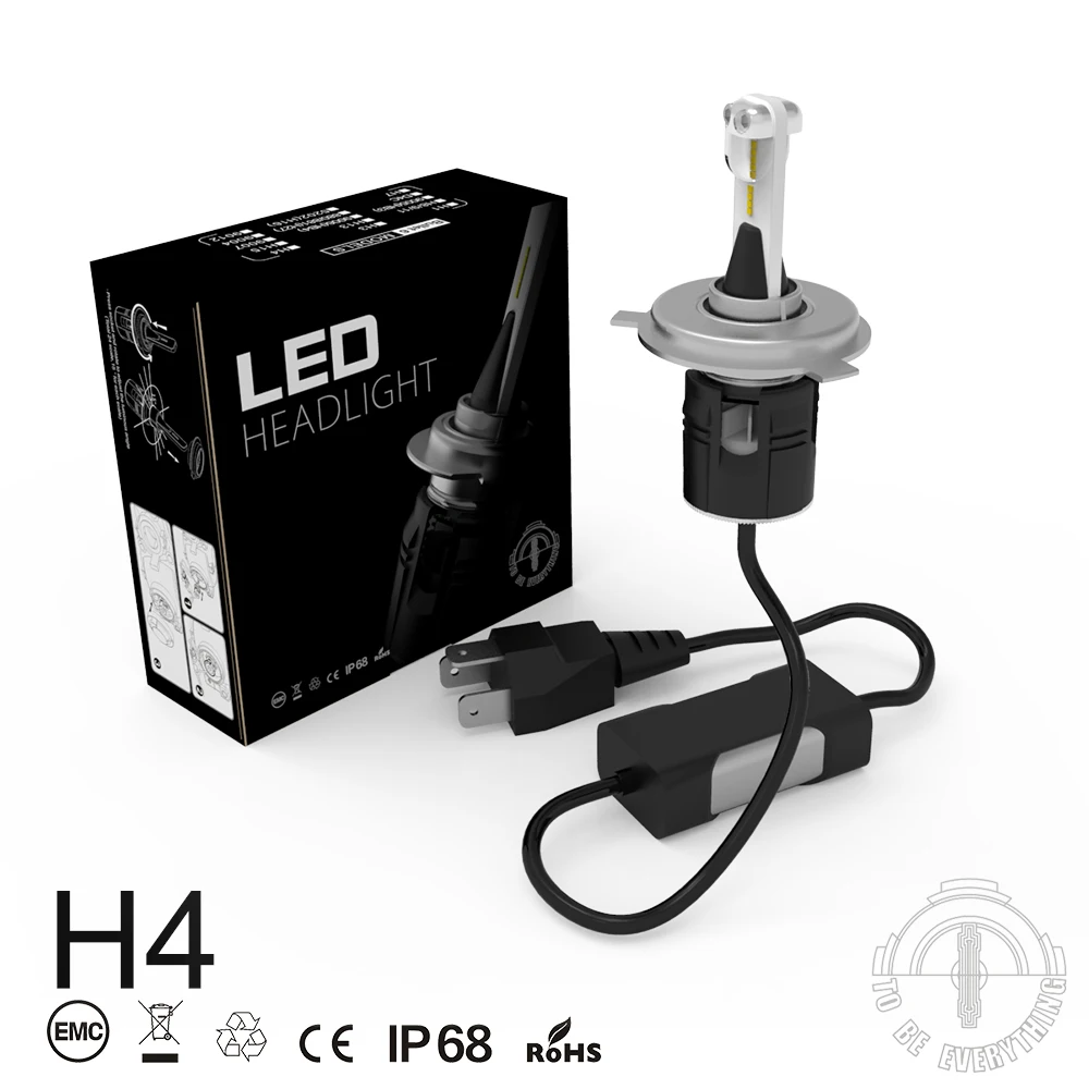 12 V автомобиль Luces фар Светодиодный H4 H11 HB2 HB 3 HB3 9005 9012 лампады H7 светодиодный лампы для автоматического включения света со светодиодными кристаллами 6000 K белый светодиодный светильник