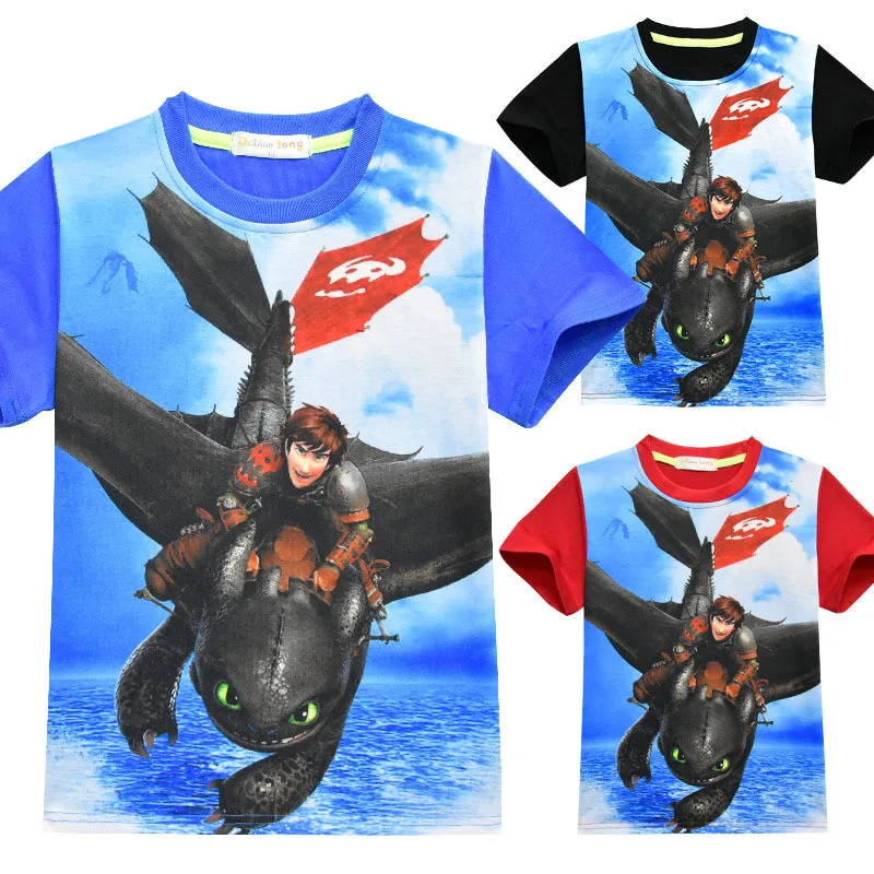 

2019 Brand Boy Clothes T Shirt How To Train Your Dragon 3 Kids Tops Tee T-shirts Sports Wear Casual Clothes Children T-Shirt