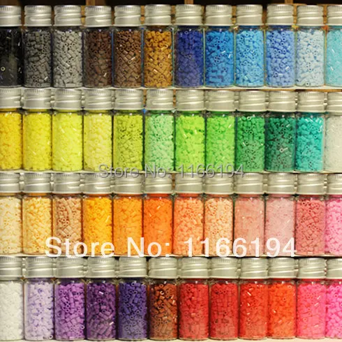 Comprar 2.6mm Hama Cuentas ~ perler Cuentas fusibles Cuentas conjunto de 48 color 23000 unids + 3 Plantilla 5 papel hierro 2 pinzas, DIY niños juguete arte ~ nuevo conjunto
