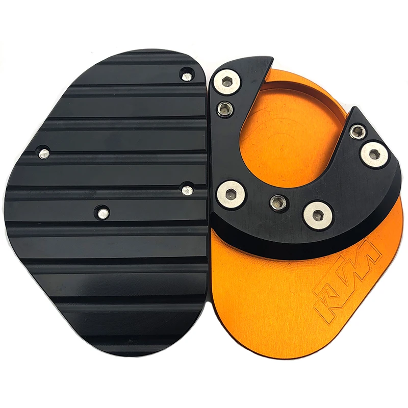 

Motorcycle Enlarger Foot Side Stand Kickstand Side Stand Extension Plate Pad For KTM Duke 125 200 250 390 690 990 Adventure 690