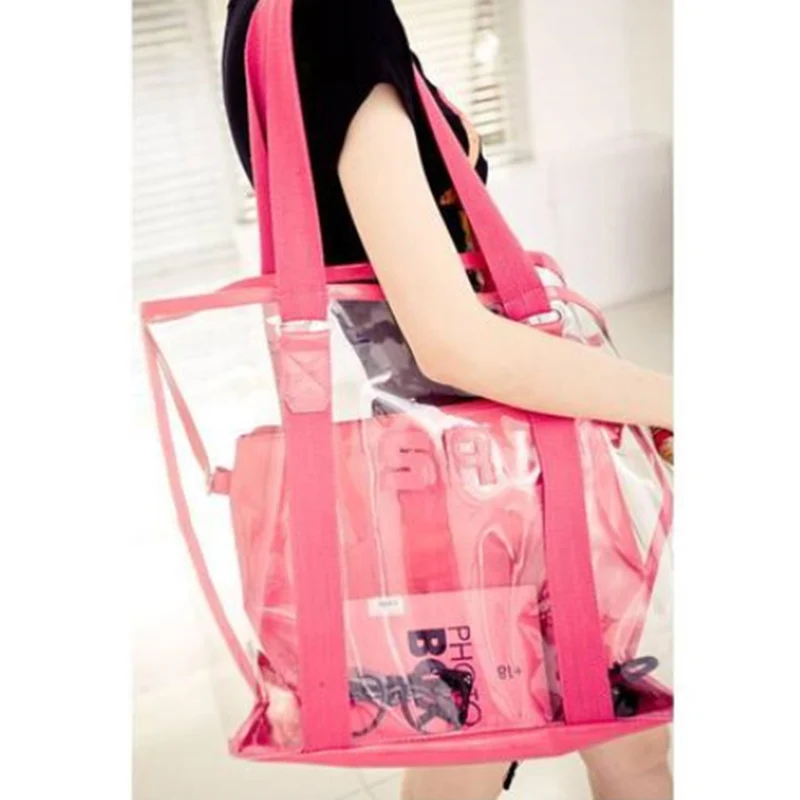font b Women b font Clear Letter font b Bag b font Fashion Transparent font