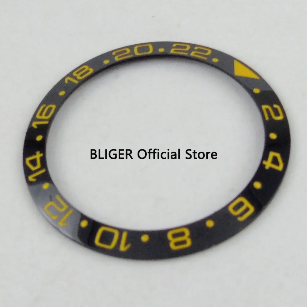 High quality 38mm black blue green ceramic bezel insert fit for 40mm submariner automatic watch B1