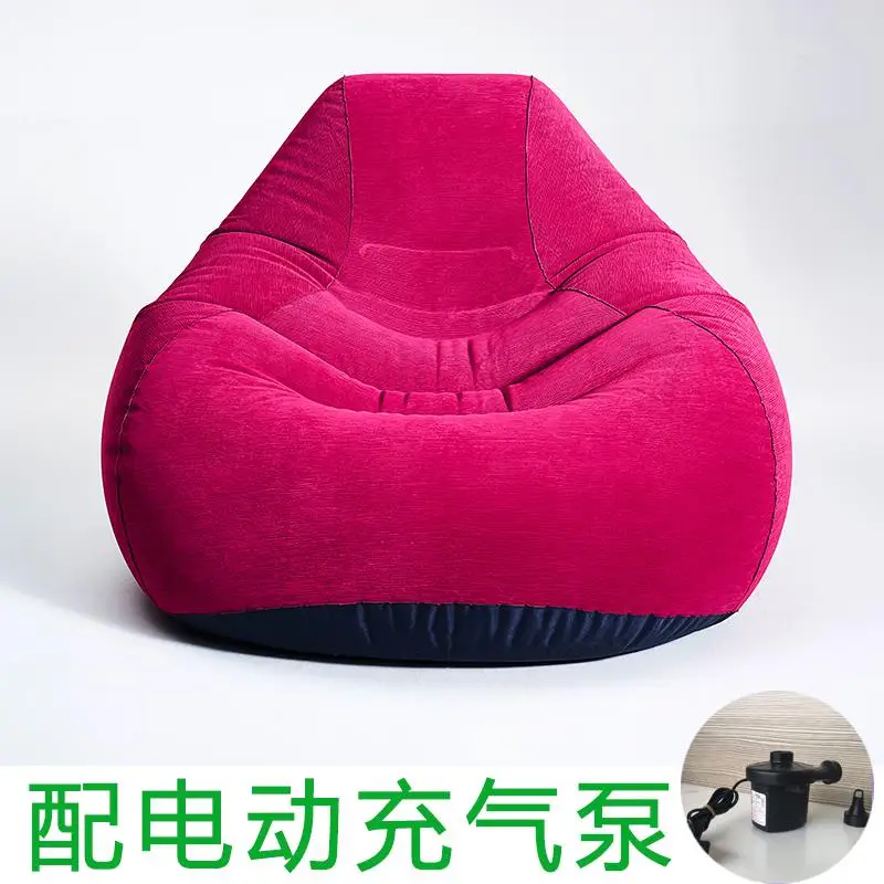 Надувной диван Одноместный ленивый диван стул милый офис спальня Досуг воздушная подушка кровать стул-Качалка кресло-качалка складной - Цвет: style2