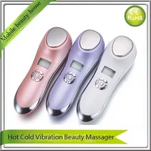 USB Перезаряжаемые ультра Sonic вибрации горячая холодная терапии поры минимайзер лица укрепляющий Молотки Красота массажер машина