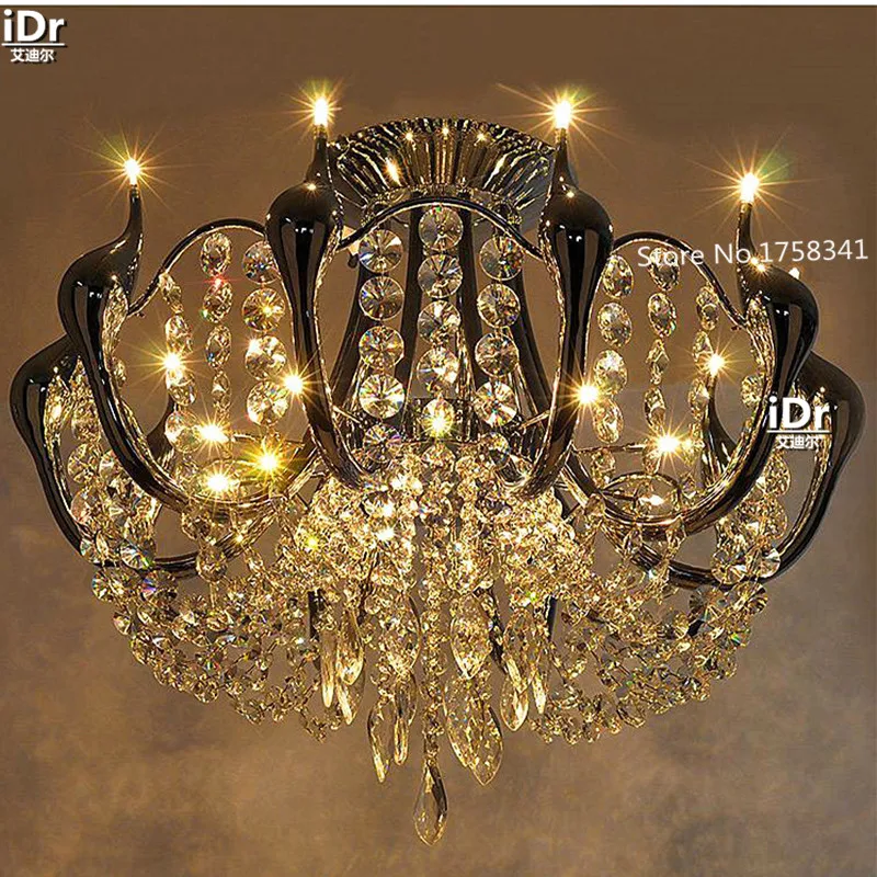 

NEW modern crystal Chandeliers Swan minimalist luxury living room lights led Restaurant Lighting