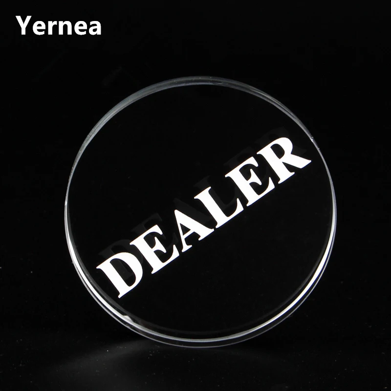 Texas Holdem Crystal DEALER Poker Chips Poker Table Special Crystal Chip Matching Accessories Transparent DEALER