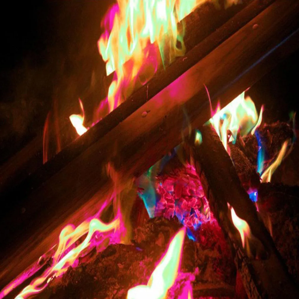 15 г порошок огня волшебный трюк Цветные Пламя костра камин яма патио игрушки