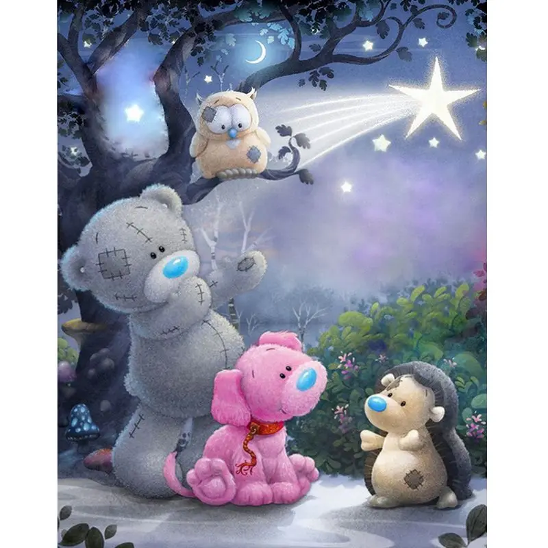 

Full Diamond embroidery for baby room 5d diy diamond painting Pictures rhinestones diamond cartoon bear 5d diamond drill
