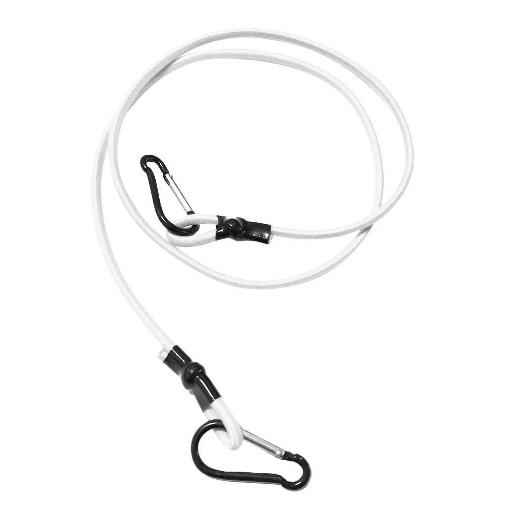 3ft Elastic Kayak Canoe Tow Leash Tow Line Secure Lanyard With 2 Carabiners Kayak Safety Lanyard Kayak Accessories