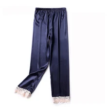 Sleep Lounge Pants Sleepwear Nightwear Women Satin Bottoms Sleep Lounge Homewear New Trousers Loose Casual Pajamas