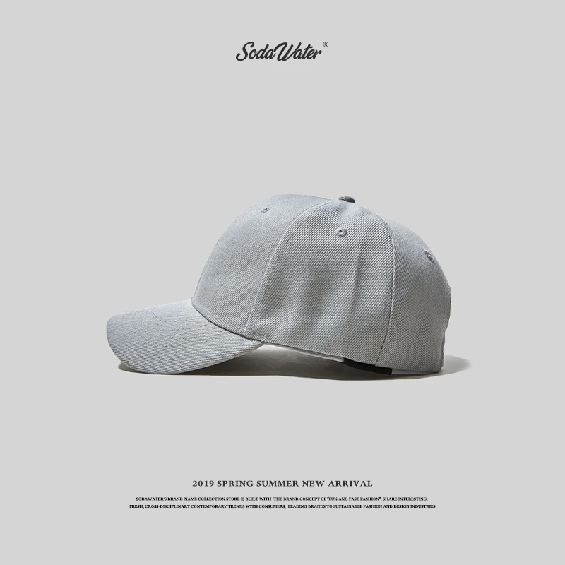Сода воды Новое поступление бейсболки женские мужские Snapback шляпа хип-хоп Регулируемый головной убор мужская летняя шапка 011CI2016 - Цвет: gray