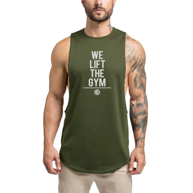 Brand Mens Casual Loose Fitness Tank 