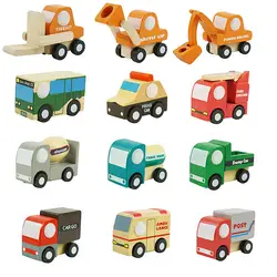 Деревянный узор мини-автомобили блок игрушки развивающие Тренировки Мозга Играть обучения детей Классические игрушки мультфильм