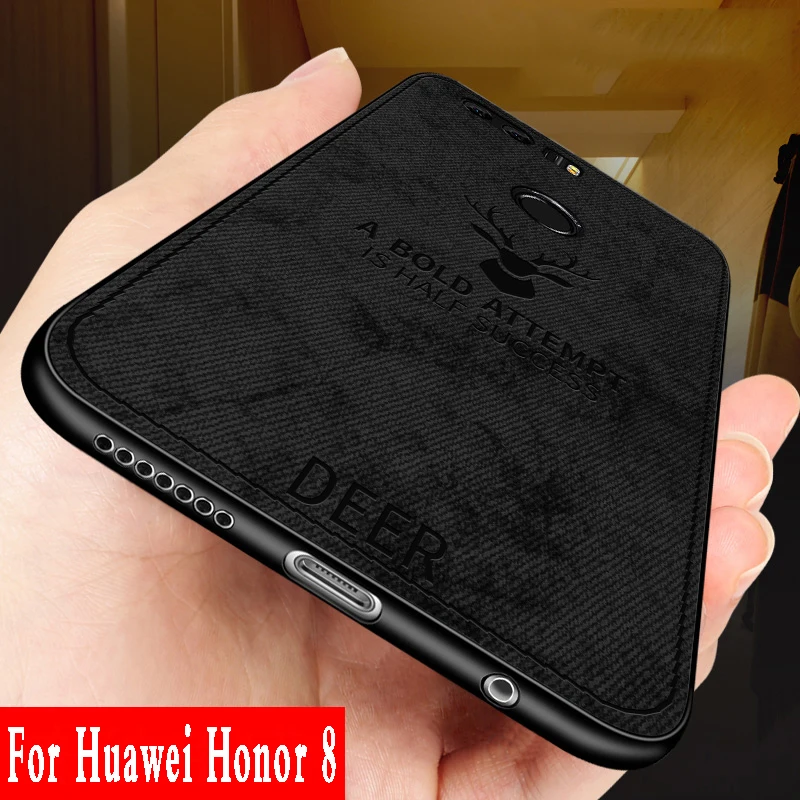 Для huawei honor 8 чехол, тканевая кожаная задняя крышка, силиконовая Роскошная Противоударная деловая Капа для huawei honor 8 FRD L19 L09 AL10 чехол