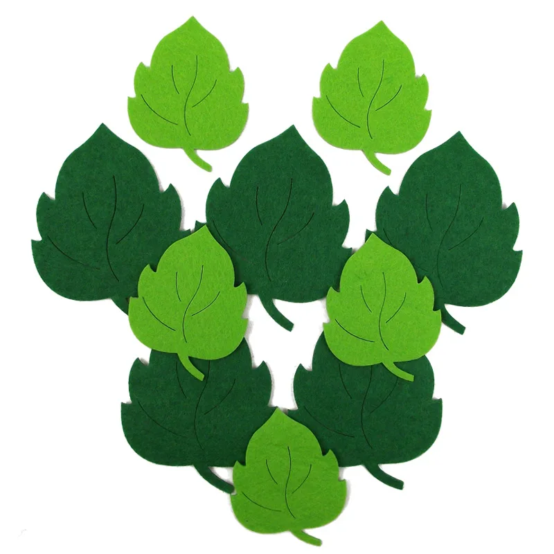 10 шт./лот фетровые патчи с зелеными листом 2 мм|leaf patch|patches appliquesapplique diy |
