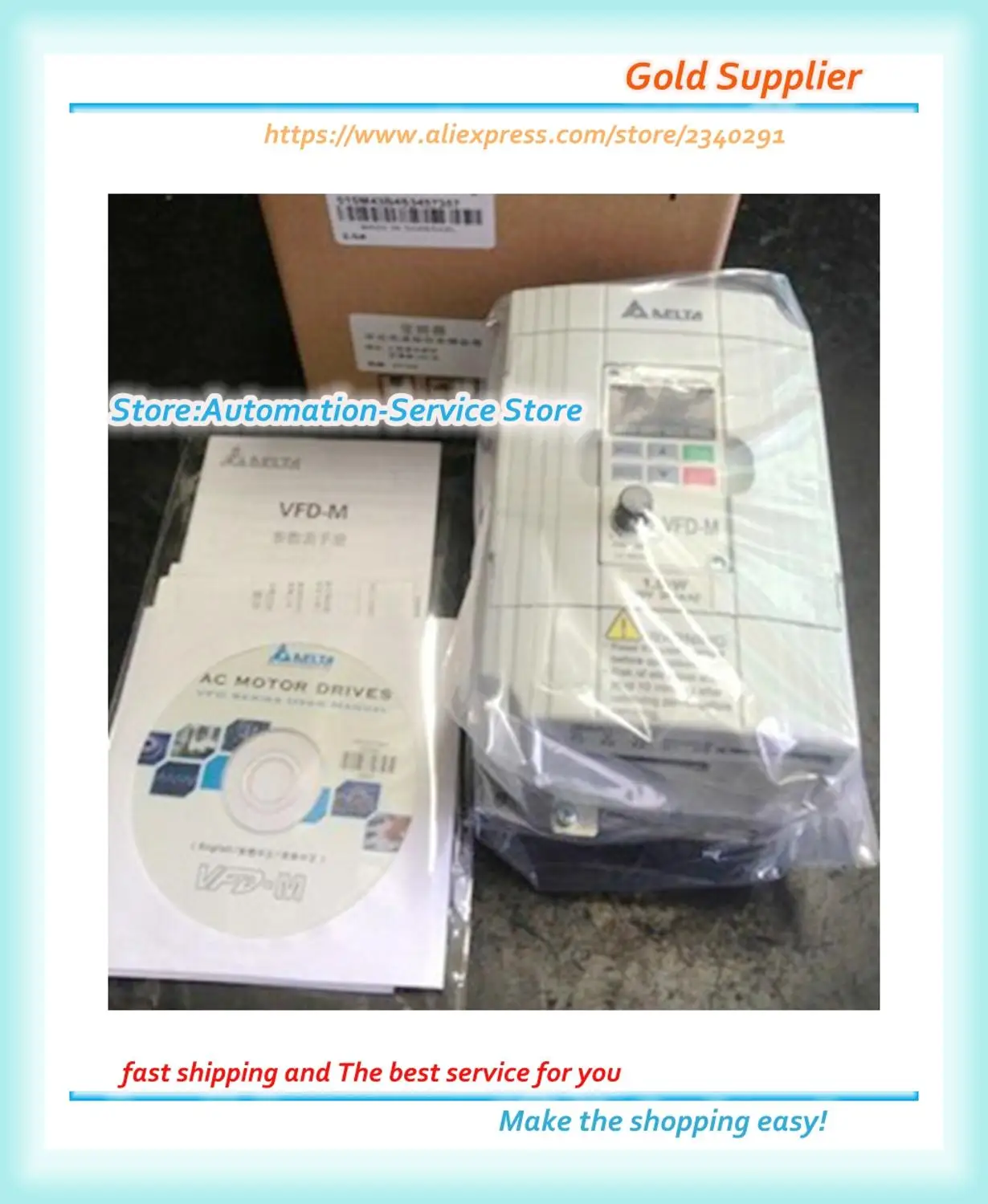 

VFD015M43B 380-460V 1.5KW 3 Phase new in stock