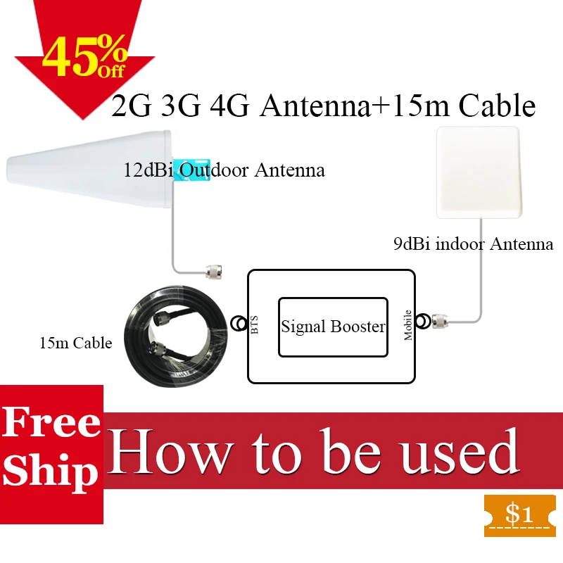 2G 3g GSM DCS LTE 12dBi 4G антенны для CDMA WCDMA 800 мгц 900 МГц 1800 2600 Мобильный сигнал сотовый