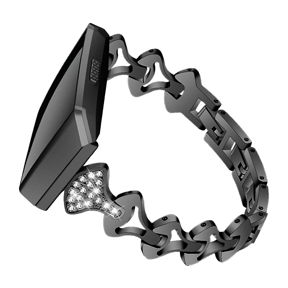 Joyozy модный ремешок для наручных часов для металла из нержавеющей стали Fitbit ионный сменный ремешок на запястье Смарт для Fitbit Ionic watch Band - Цвет ремешка: Black