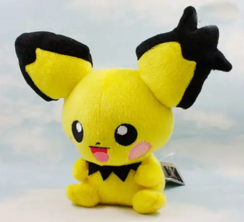 

New Pikachus Toys Pichu Soft Plush Stuffed Animal Teddy Doll 8" Anime Baby Spiky-eared Dolls Christmas Gift