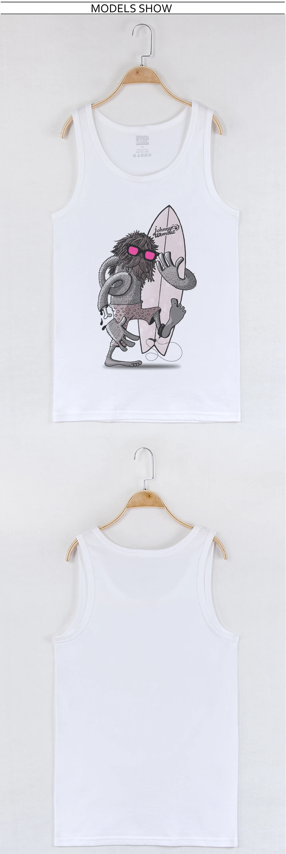 Горячая Распродажа Белый Топ на бретелях мужская майка из хлопка с круглым вырезом модная бодибилдинг с принтом монстра Camiseta tirantes Hombre Gym