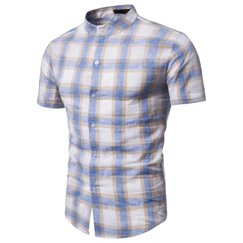 

Loldeal Men's Checkered Slim Fit Casual Shirt