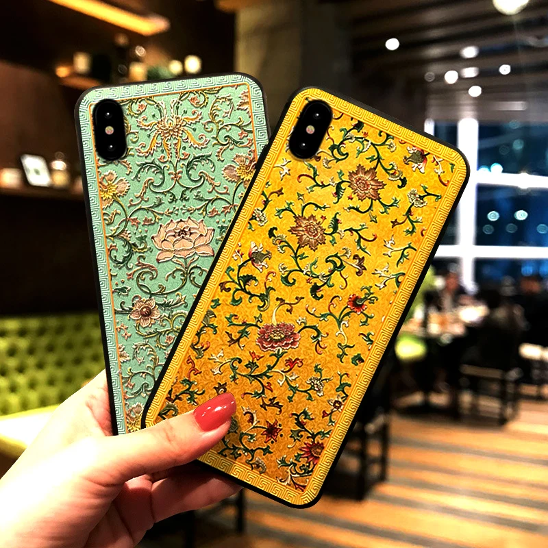 Силиконовый матовый 3D рельефный чехол для iPhone 6 plus 6s X 7 8 XR XS Max 11pro 5 5s se 2 | Мобильные