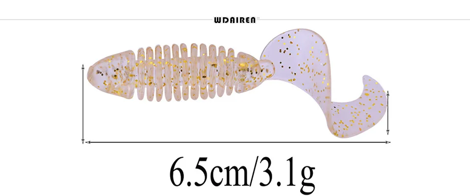 10 шт./лот, Мягкая приманка для рыбалки, 65 мм, 3,1 г, Червячные воблеры, силиконовые приманки, ледяная приманка для ловли карпа, leurre soule shad Pesca Peche, вобберы