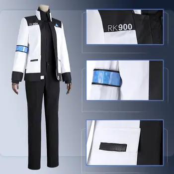 

Game Detroit:Become Human Connor 900 Cos RK900 Agent Suit Uniform woman kara Cosplay Costume jacket shirt pants Customize Made
