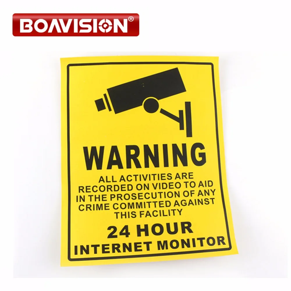 

10Pcs 250*200mm Decal Sticker Warning 24HR CCTV Camera Surveillance Security Camera Sticker Warning Decal Signs