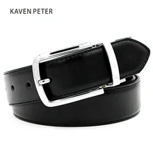 Original Feder Gürtel Für Hosen Männer Gürtel Legierung Schnalle Straps Bund Reversible Dornschließe Rindleder-echtes Leder Gürtel