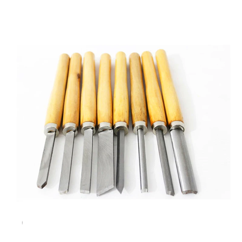 

8 Pcs/set High Speed Steel Wood Turning Lathe Tools Chisel Gouge Woodworking Chisels Tool Woodturning Tool Lathe carving