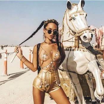 

Boho Rhinestone Body Chain Rhinestone Acrylic Tassel Bikini Chains Sexy Bra Jewelry for Women and Girls