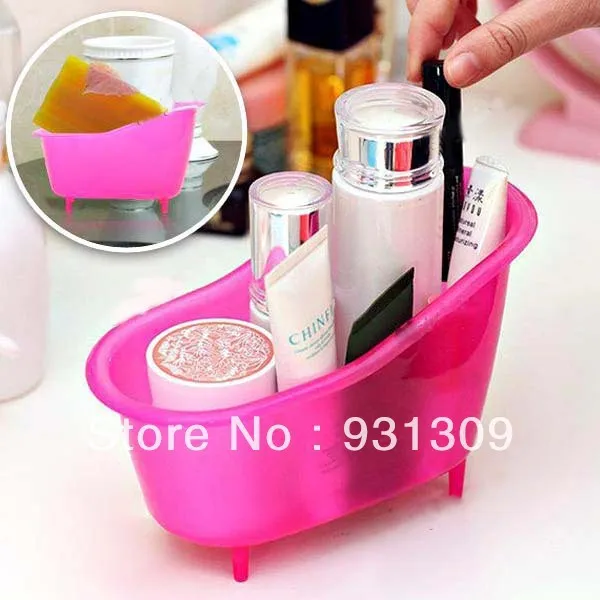 New!Stylish Bathtub Shaped Plastic Storage Case Box Organizer Container