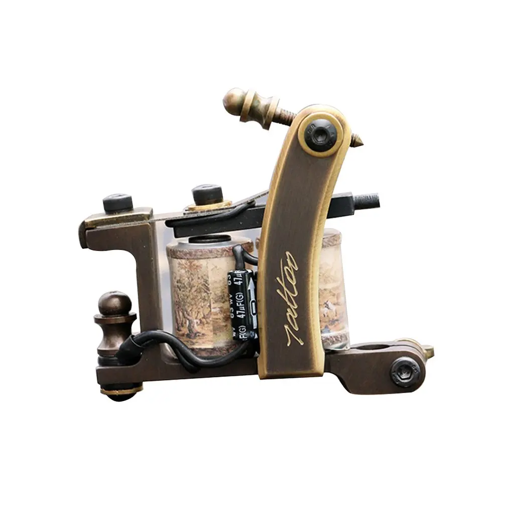 

Professional Coil Tattoo Machine 10 Warps Cheap-Tattoo-Machines Cast Iron Liner Shader Handmade Tattoo Gun