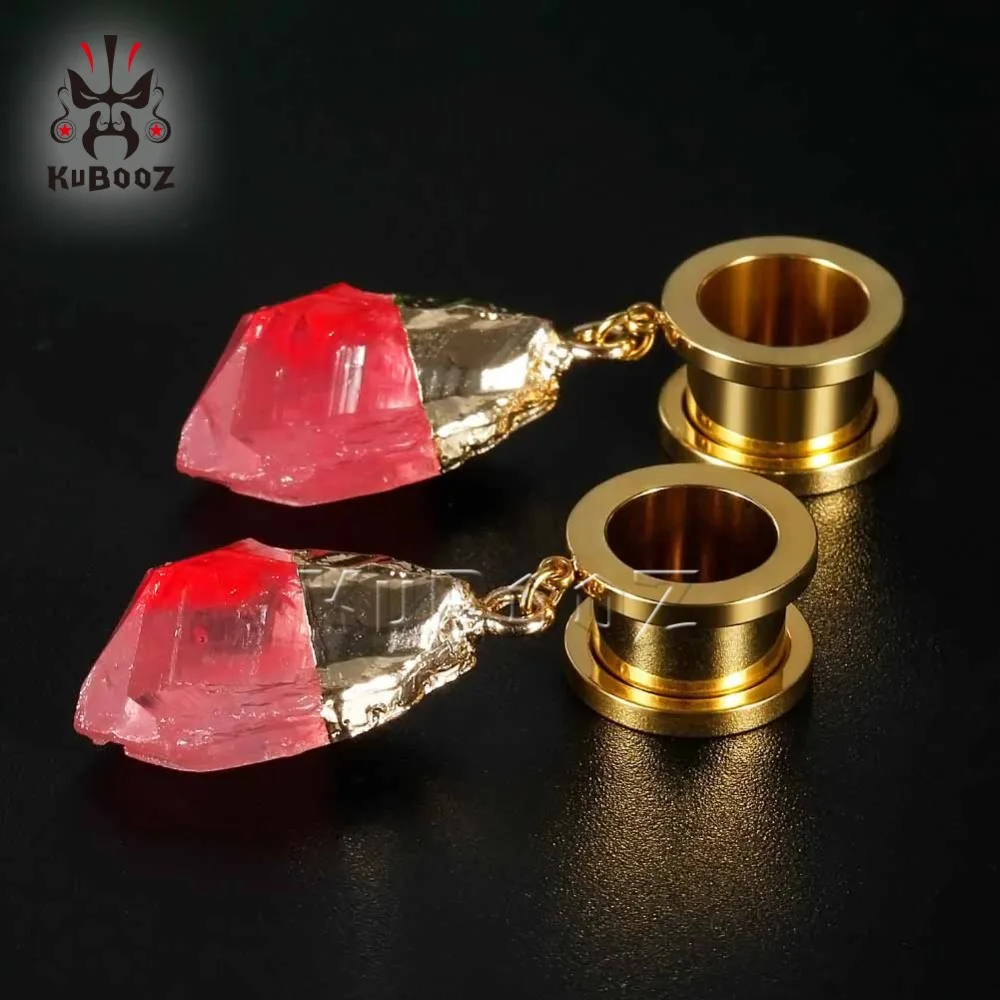 KUBOOZ затычки для ушей туннелированный Пирсинг Серьга-растяжка Натяжное приспособление из нержавеющей стали Модная бижутерия для пирсинга для женщин подарок 10 шт. 2 г 0 г 00 г