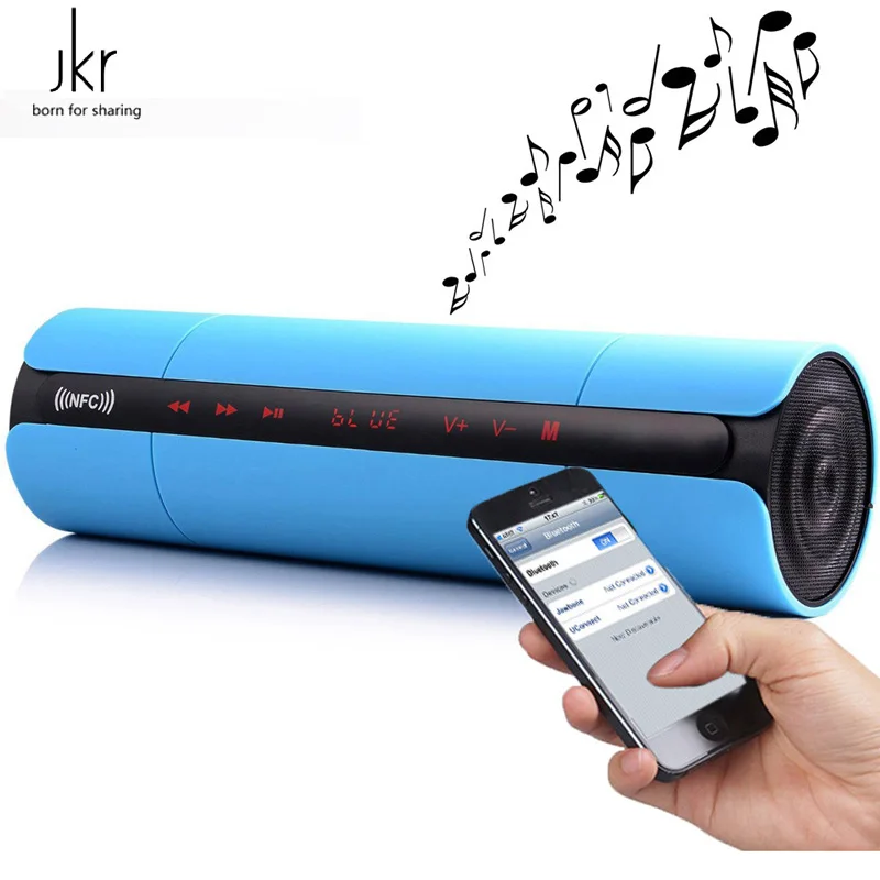 KR 8800 NFC Bluetooth Динамик MP3 плеер аудио приемник сабвуфер НЧ-динамик светодиодный