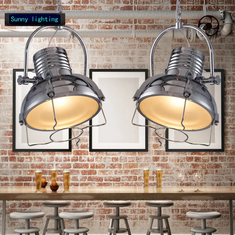 personalidad Loft Vintage Pendant Light Iron Robles Chrome bronze Kitchen Restaurant Nordic Light Suspension Pendant Lamp