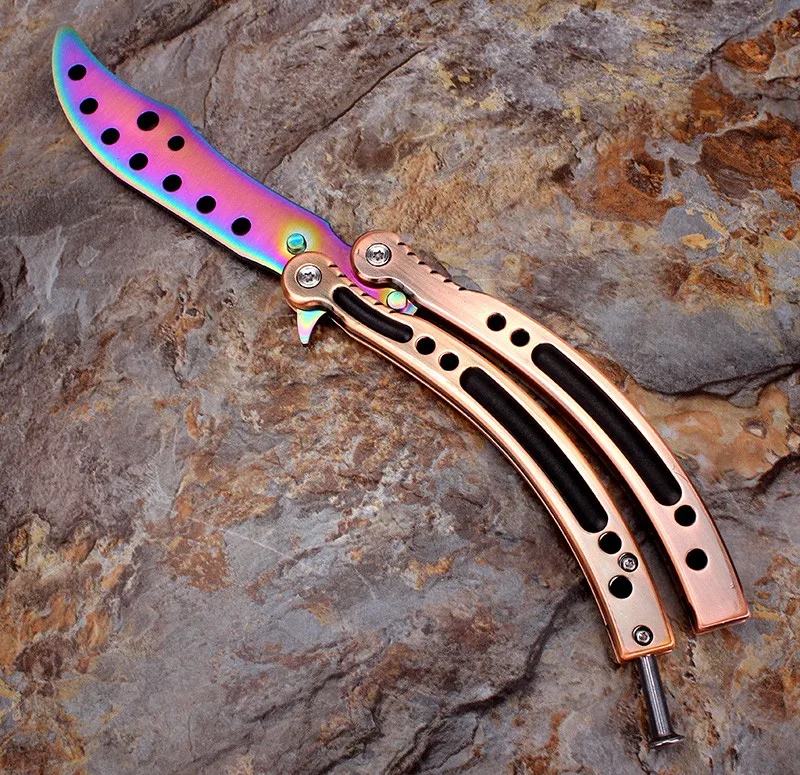 csgo no hole Butterfly in knife handle training knife handle Aerospace alum...