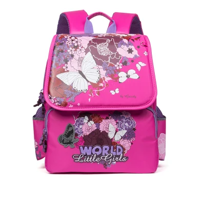 ФОТО Russia Brand Girls School Bags Butterfly Floral Pattern Kids Satchel Waterproof Breathable Orthopedic Backpacks Mochila Infantil