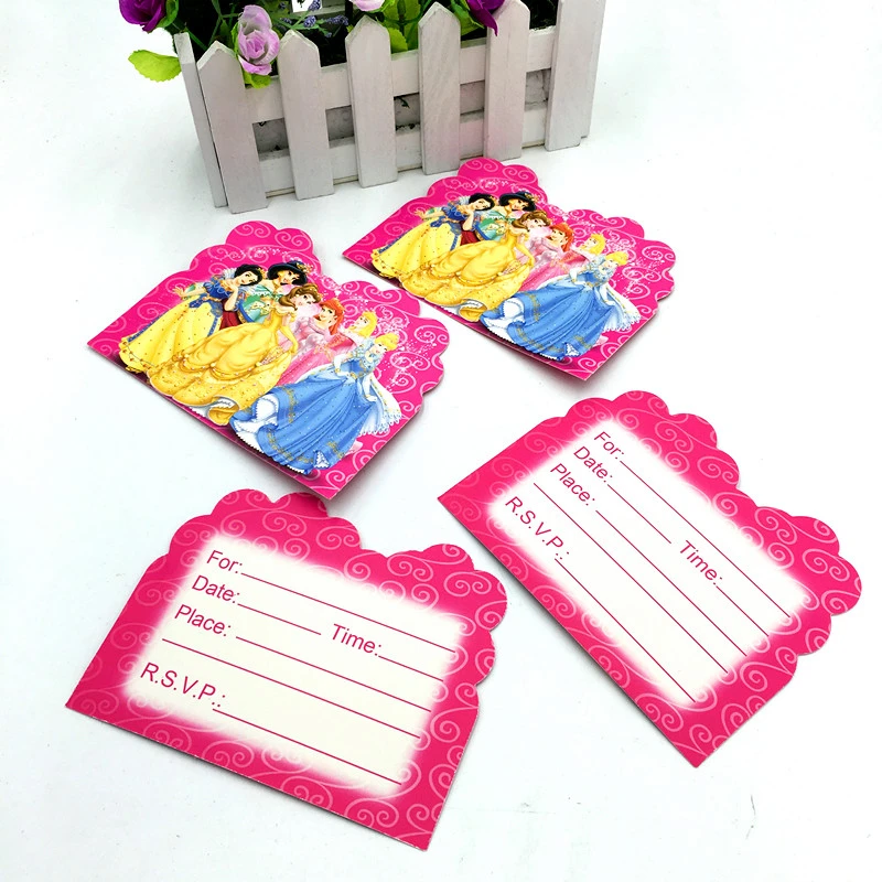 10 Teile Los Prinzessin Einladungen Kinder Geburtstag Party Favors Prinzessinnen Einladung Karten Glucklich Geburtstag Partei Liefert Card Happy Birthday Happy Cardhappy Birthday Card Aliexpress