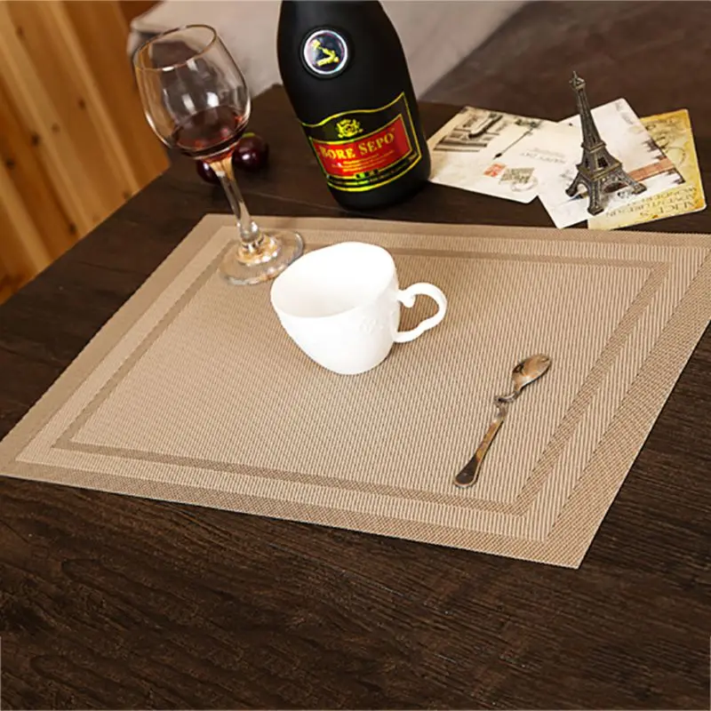 New 4PCS Table Mat for Home Decoration, Mats of PVC Kitchen Accessories