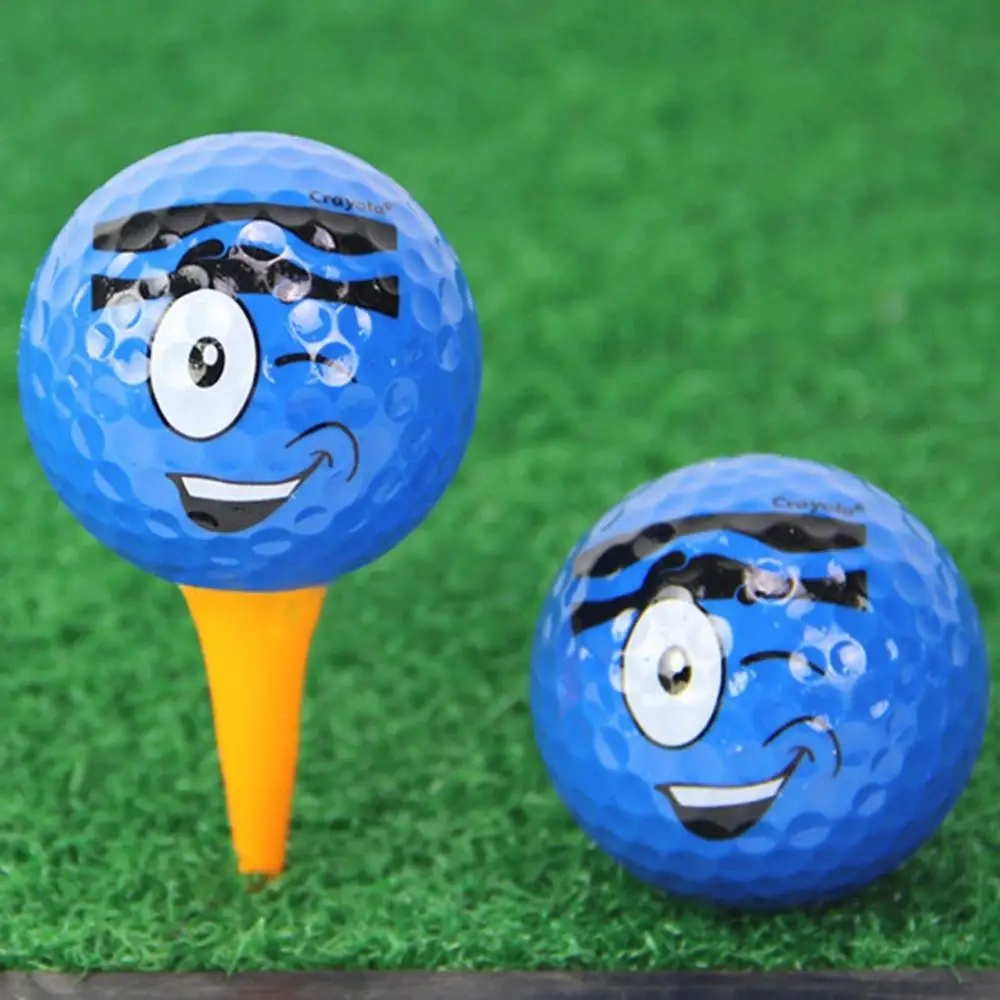 الأزياء كرة جولف الكرتون الوجه نمط المطبوعة مطاط صناعي الغولف ممارسة الراتنج كرات الحاضر هدية